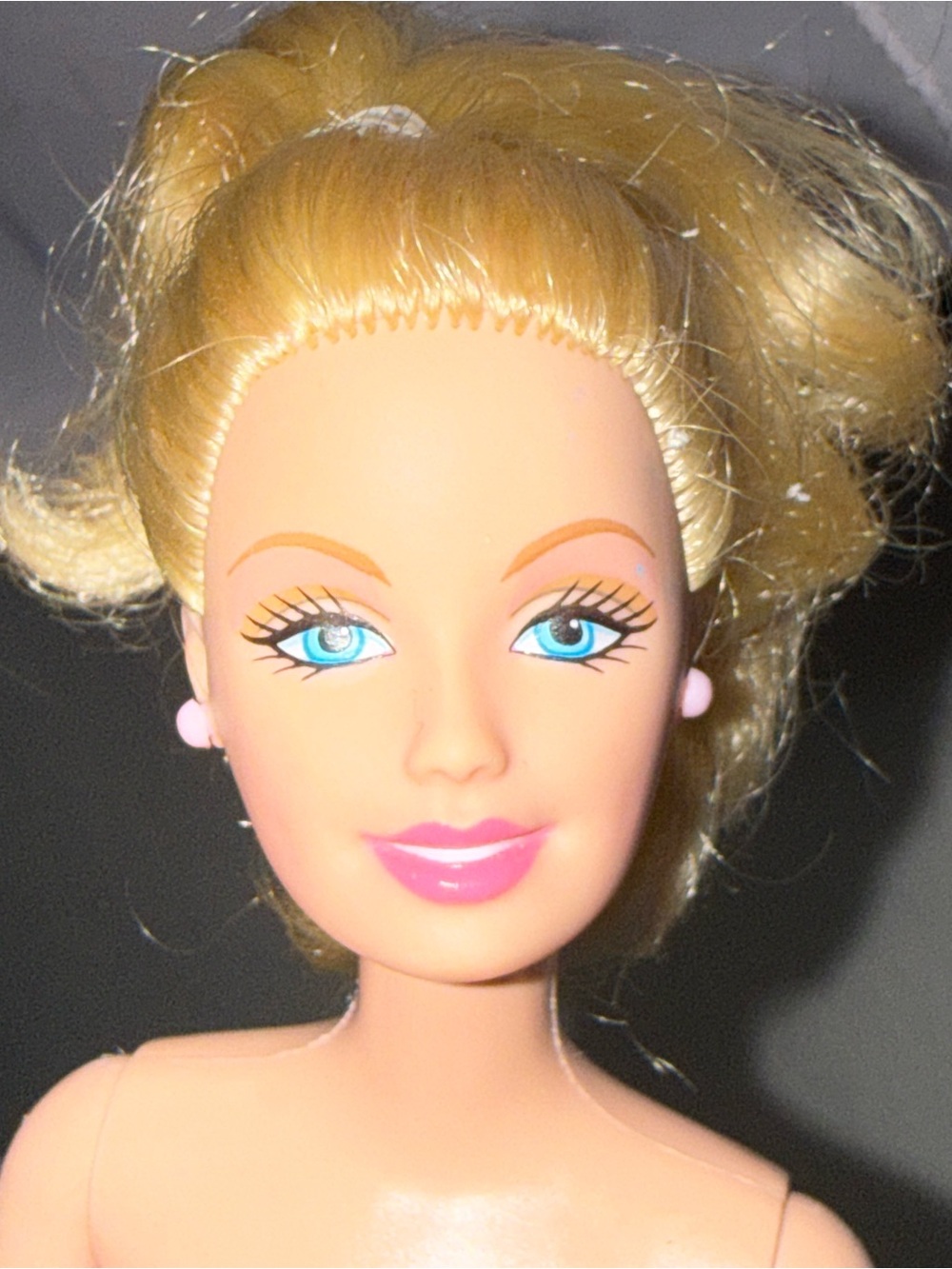 Barbie Mattel Blonde Hair Bun Nude 11” Inches Tall Light Completion